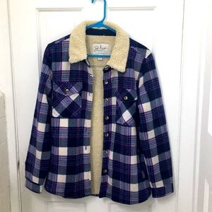 Soho Threads Sherpa-Lined Women’s Shirt Jacket